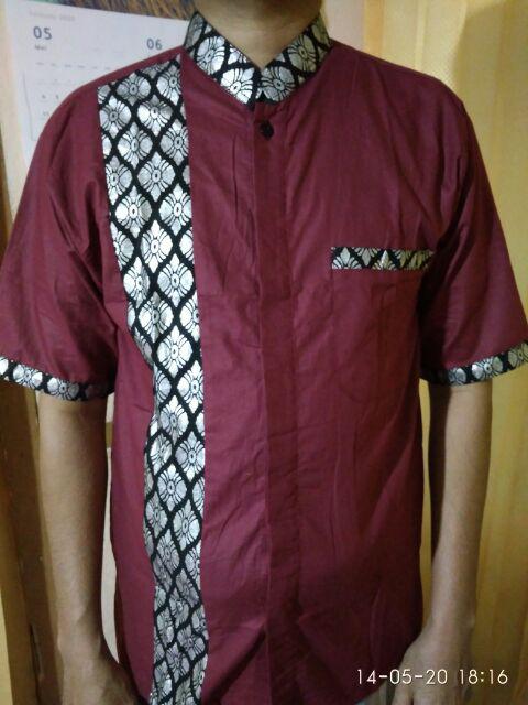 Hem Kenongo Padi Hrb 026 Batik Risna Seragam Kantor Pernikahan M L Xl Padi Asli Pekalongan Kombinasi