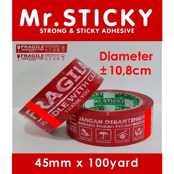 

Promo Lakban Fragile Merah Putih 45Mm X 100 Yard Murah Bagus