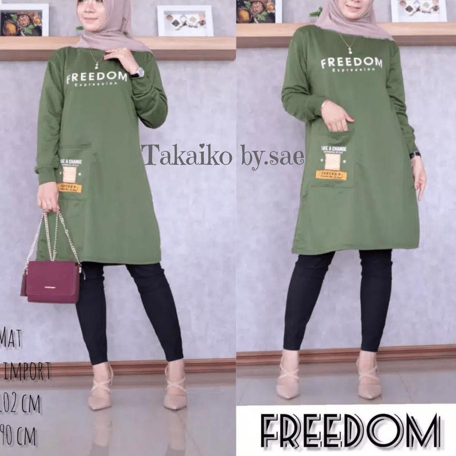 Tren terbaru❆ TUNIC KAOS IMPORT / ATASAN CEWEK / TUNIC KAOS JUMBO LD 120 - Istimewa