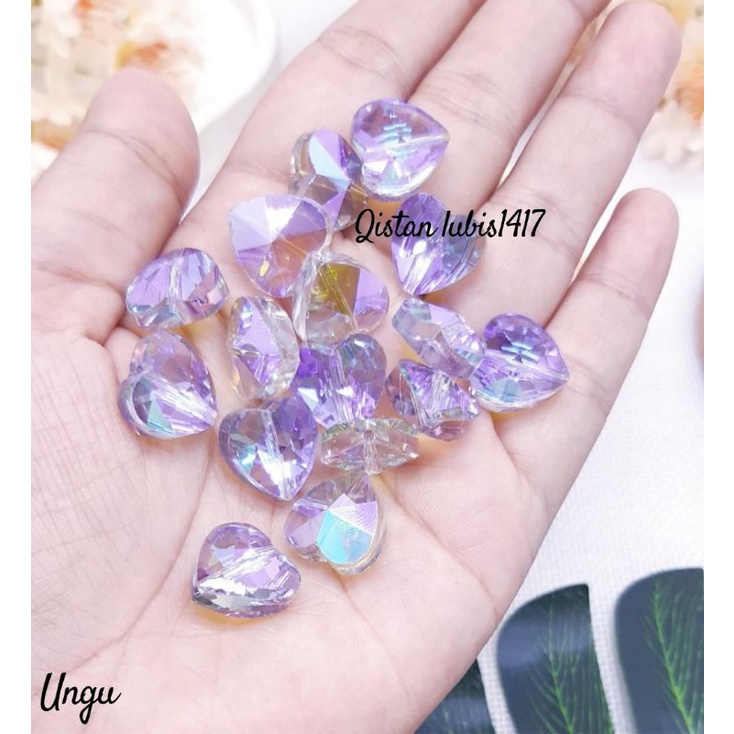 Crystal bunga &amp; love Transparan