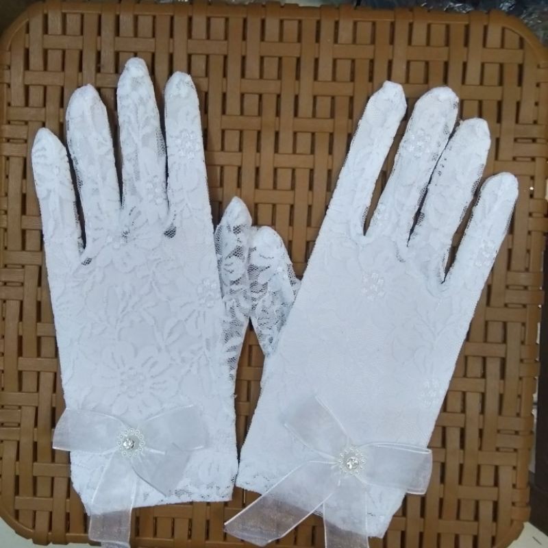 Sarung Tangan Pengantin Brokat Pendek #50 -Gloves Wedding