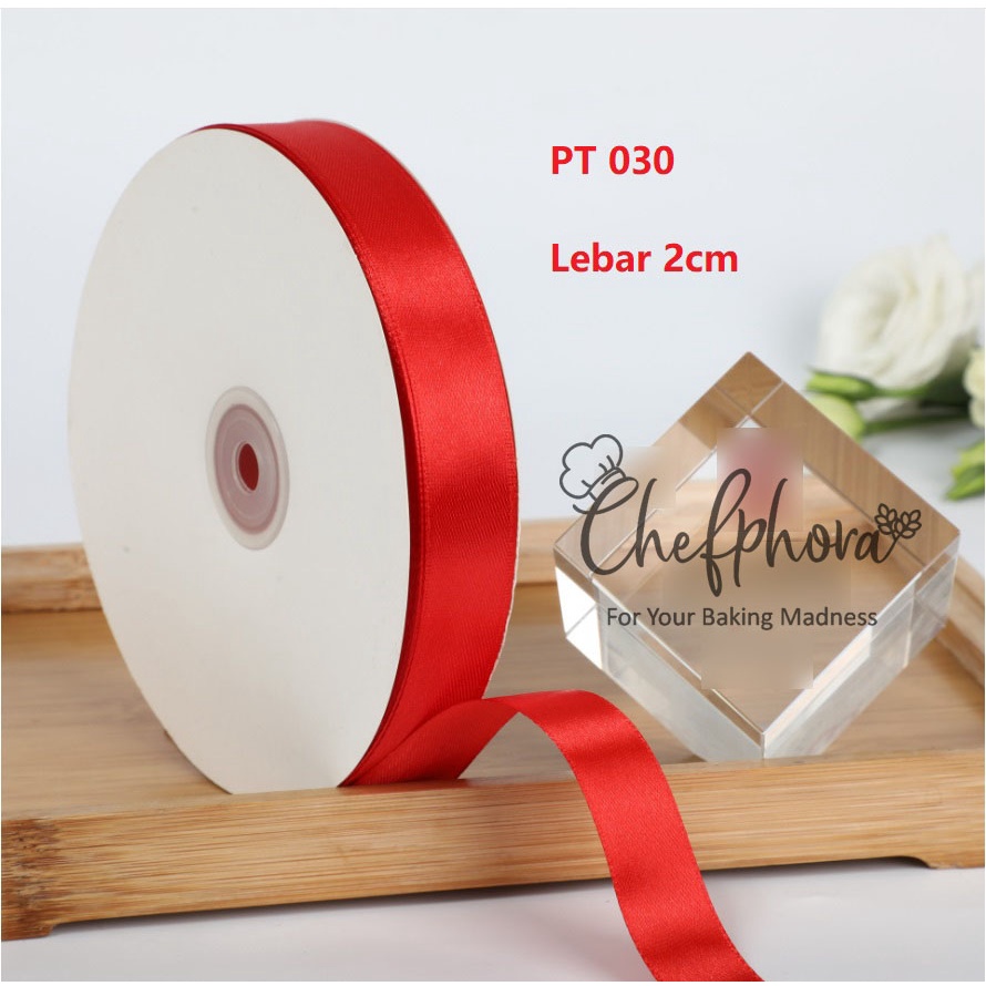 

Pita Satin Glow Kado Parcel Seserahan Polos Merah Natal Sangjit 2cm