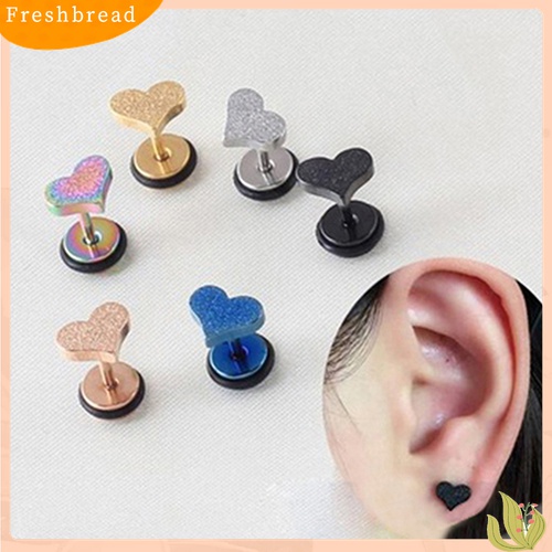 [TERLARIS]Unisex Titanium Stainless Steel Mini Heart Shape Ear Studs Drop Fashion Earrings