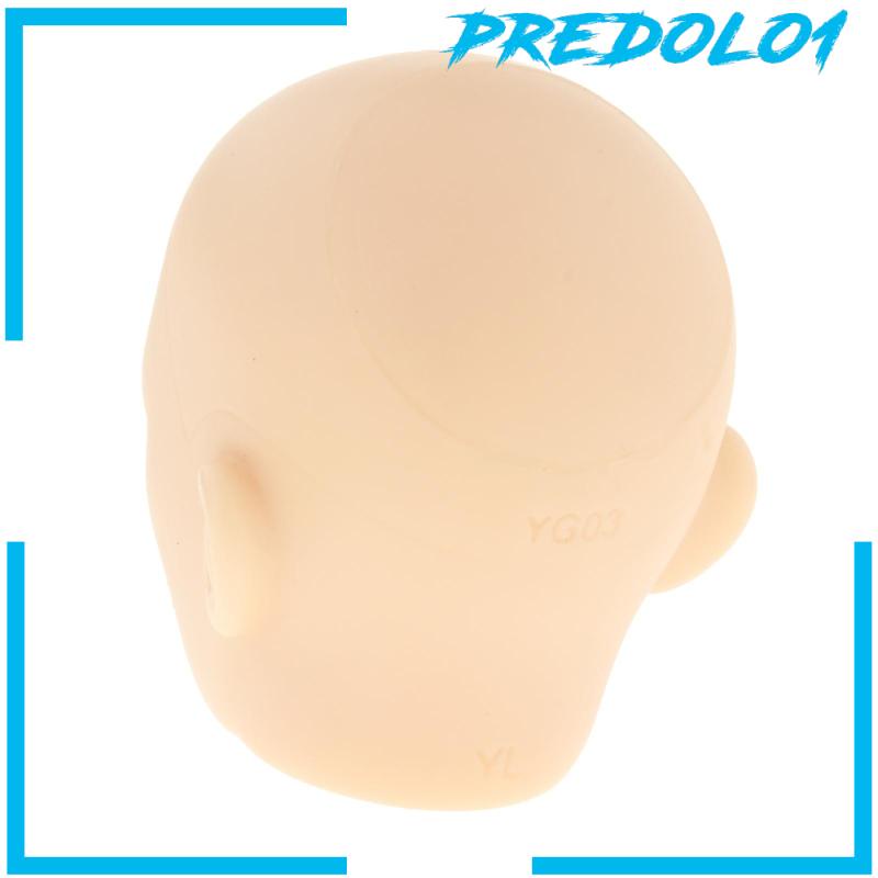 (Predolo1) Mainan Kepala Boneka Bjd 1 / 6 Tanpa Cat Dengan Mata Abu-Abu Diy