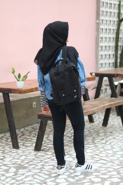 NAMI BLACK Himeku Backpack / Tas Laptop / Ransel / Tas Gendong