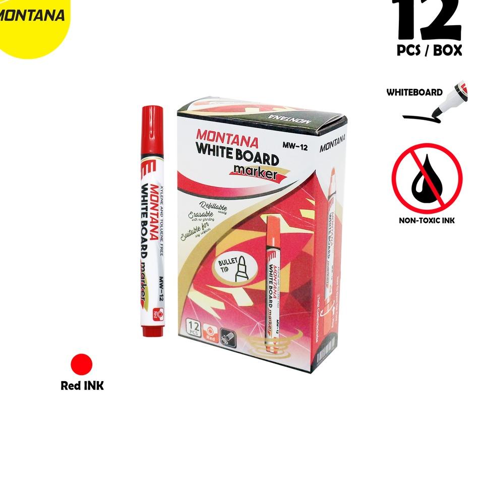 

Super Laris MONTANA Spidol Whiteboard (MW-12) - Hitam
