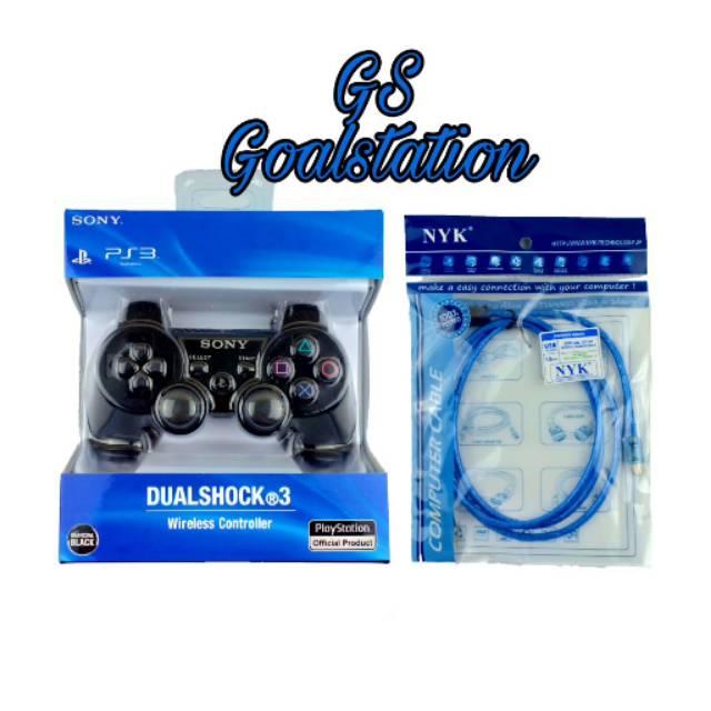 STIK PS3 ORI PABRIK - JOYSTICK PS PLUS KABEL USB NYK 1.5 M - STICK PS3 WIRELESS