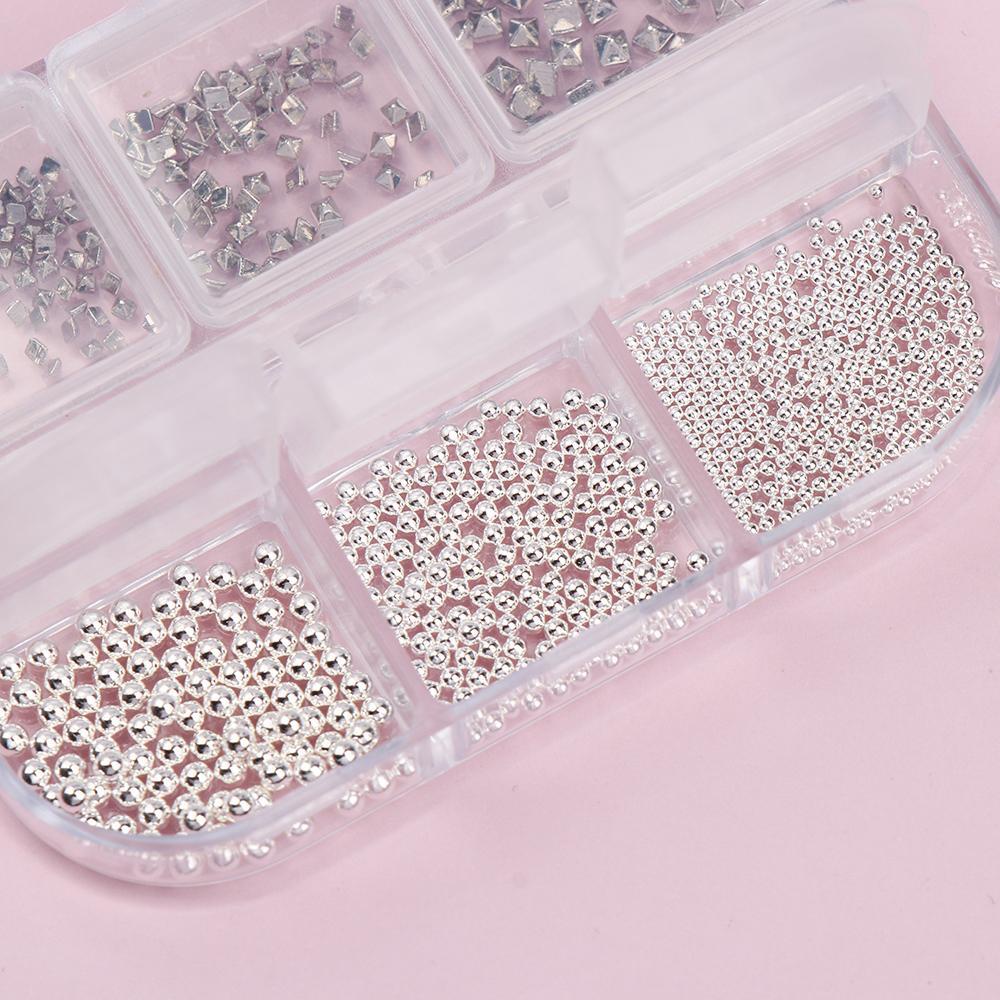 Preva Nail Metal DIY Nails Art Desain Diamond Silver