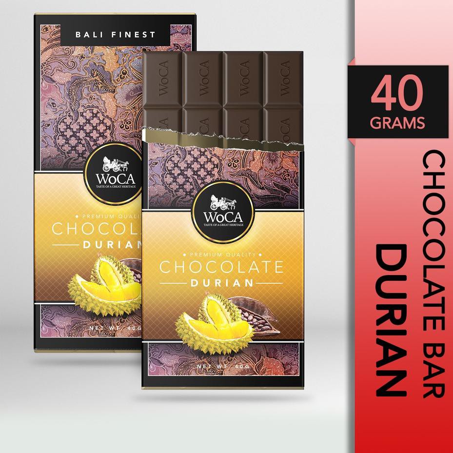

[BACA DESC] WoCA Cokelat Durian Premium Chocolate Bar 40 gram