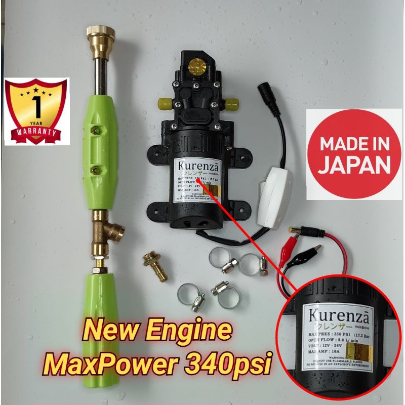 Paket Mesin 250psi &amp; Gun &amp; Nepel Dinamo Sprayer Water Pump DC Topp