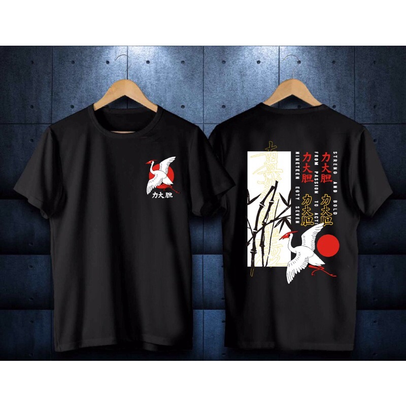 KAOS DISTRO BANGAU DESAIN JEPANG/KAOS JEPANG /KAOS SAMURAI JEPANG KEREN
