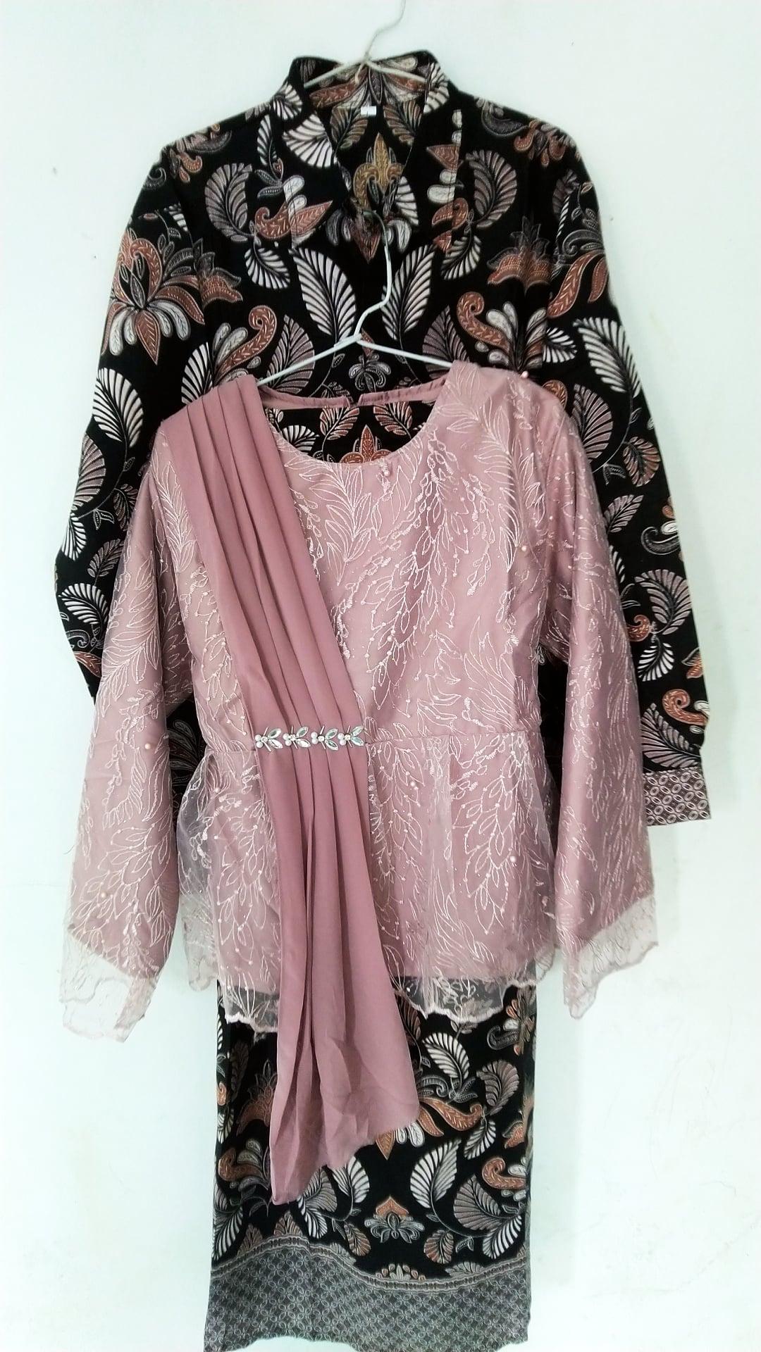 Maura Couple - Sania Ruffle Batik Couple Ori Ndoro Jowi Garansi Termurah Shopee - Batik Brokat
