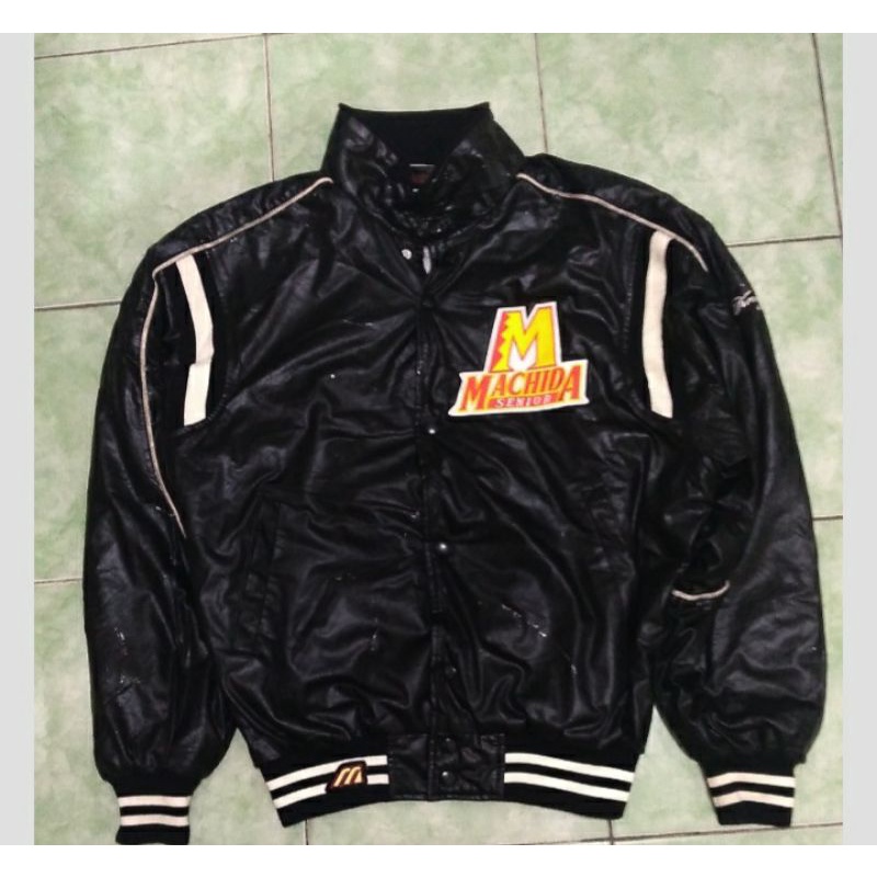 Vintage mizuno jaket second leather kulit nascar