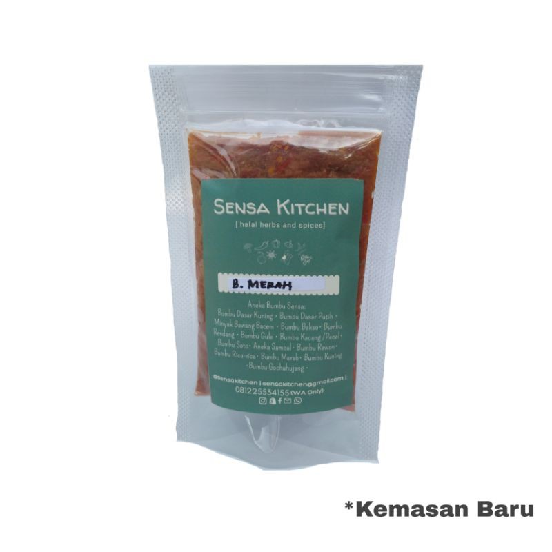 

SENSA KITCHEN - BUMBU DASAR MERAH - BUMBU REMPAH NUSANTARA - PENYEDAP RASA ALAMI TANPA MSG