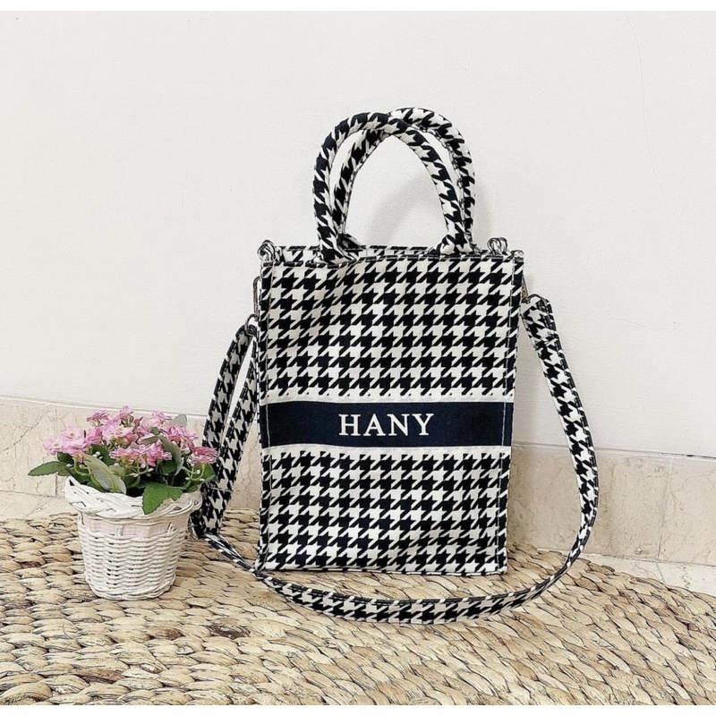 Tas Wanita Ukuran Mini Free Tali Sling + Custom nama canvas premium