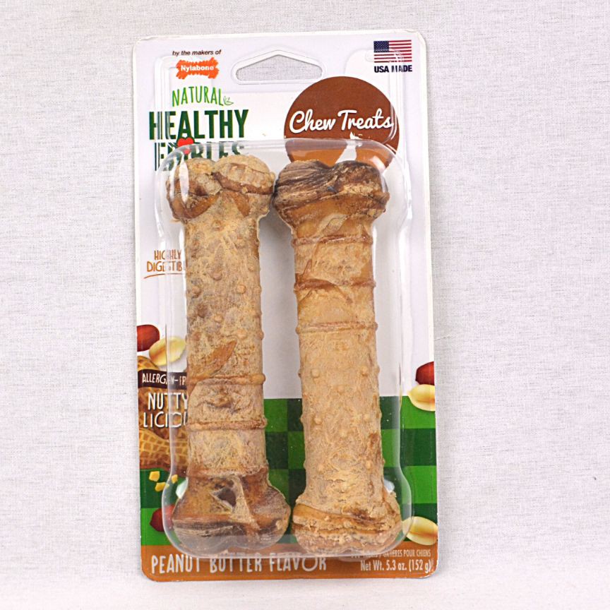

NYLABONE Snack Anjing Healthy Edibles Peanut Butter WOLF 2pcs