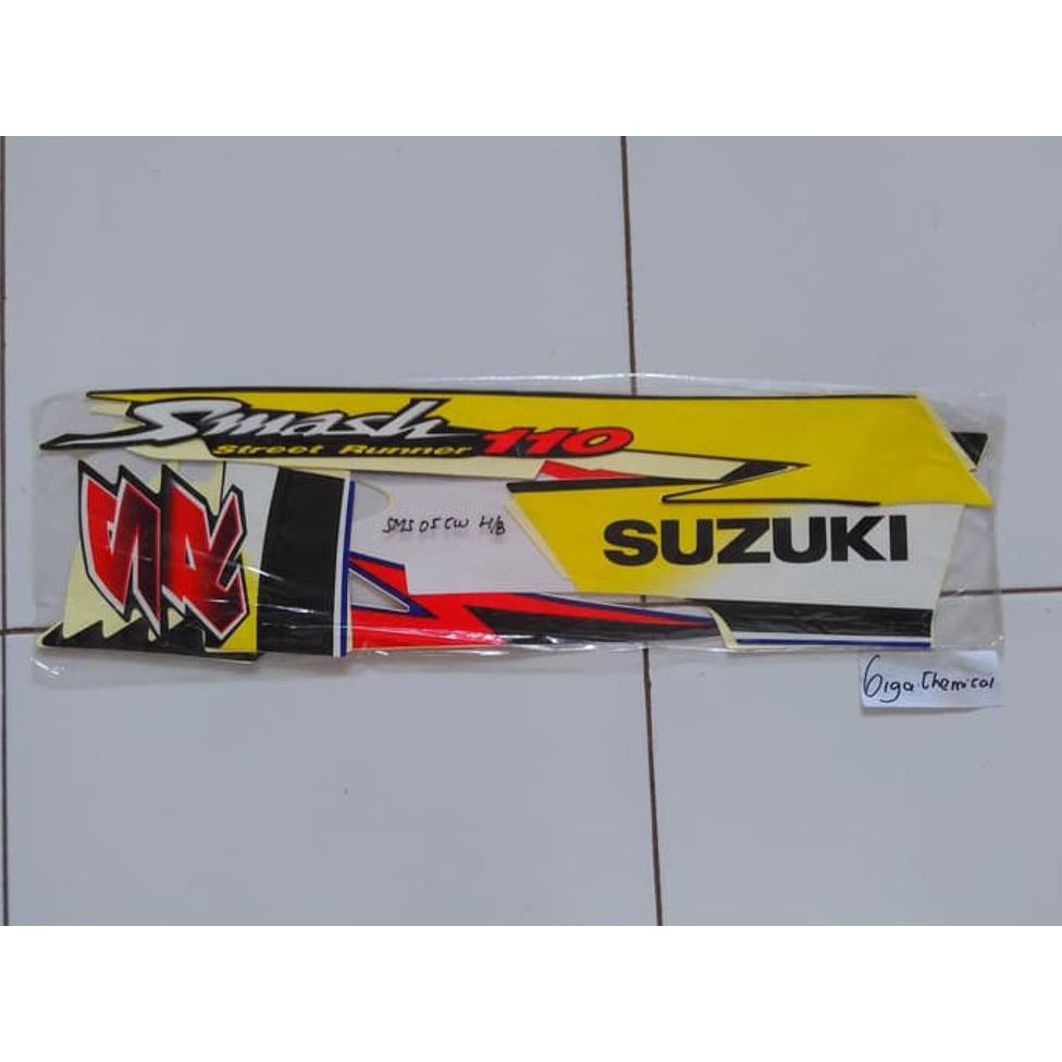 Aksesoris Striping Sticker Lis Suzuki Smash 110 Cw 2005 2006 Biru Hitam