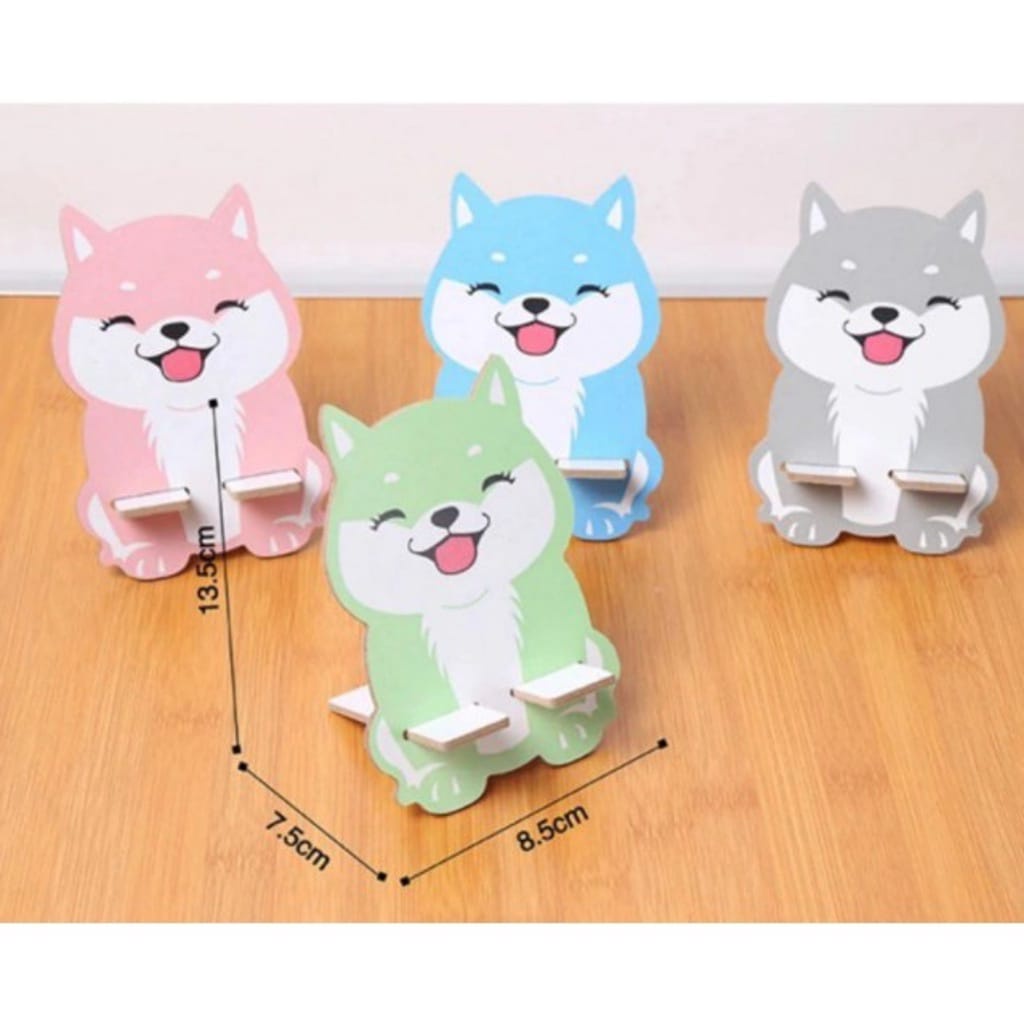~ PIYOSHI08 ~ HP Stand Holder Penahan Handphone Kayu Model Kartun AF78