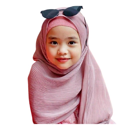 PASHMINA PLISKET ANAK 3 - 8 TAHUN 150x60 CM JILBAB ANAK JILBAB ANAK PEREMPUAN HIJAB ANAK HIJAB ANAK 