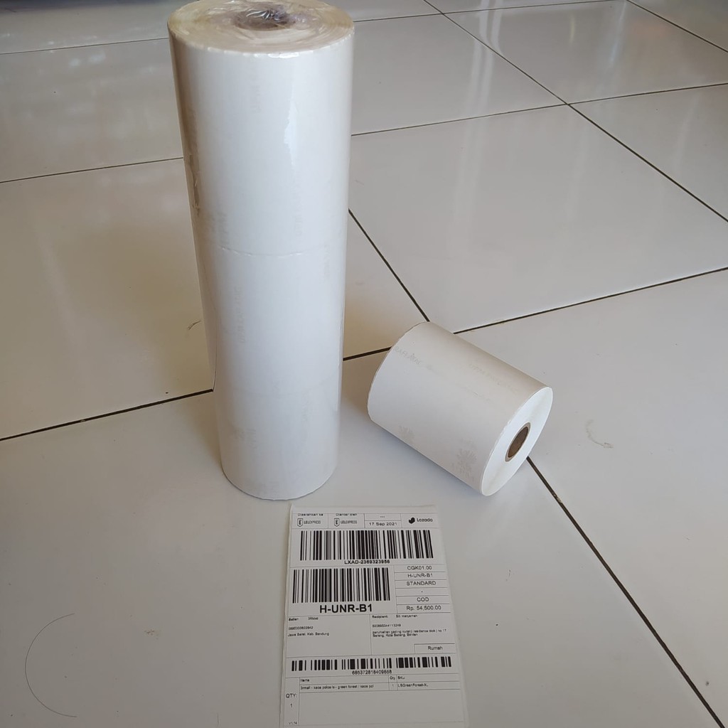 

Kertas Sticker Stiker Termal Putih PREMIUM Berkualitas Murah Isi 500 pcs 100 mm x 150 mm Jualan Online Olshop Onlen