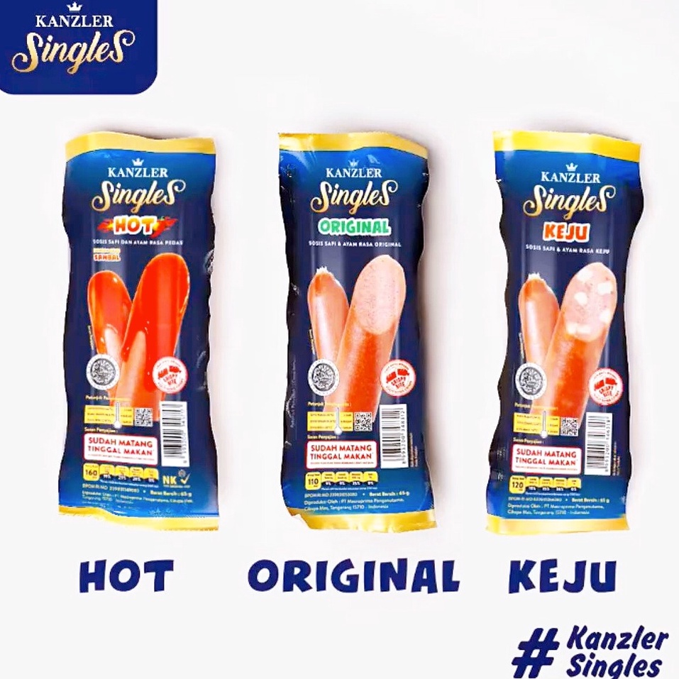 Sosis KANZLER Singles - Pilih Varian Rasa | Hot Original Keju