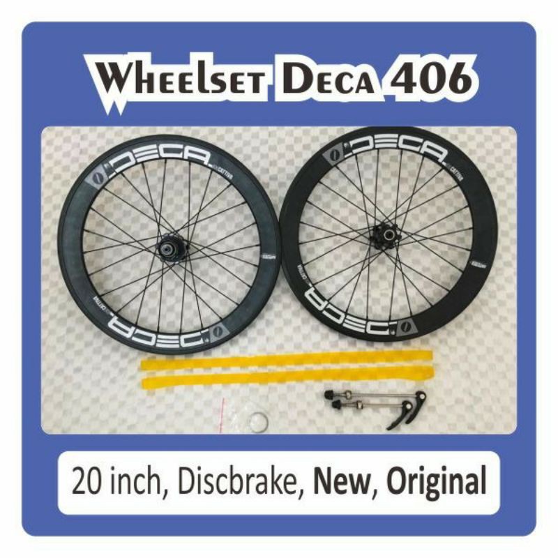 Java Deca 406 Wheelset 20 inc DB Discbrake Original Cattiva Seli Jangkrik Folding Bike Fnhon Litepro