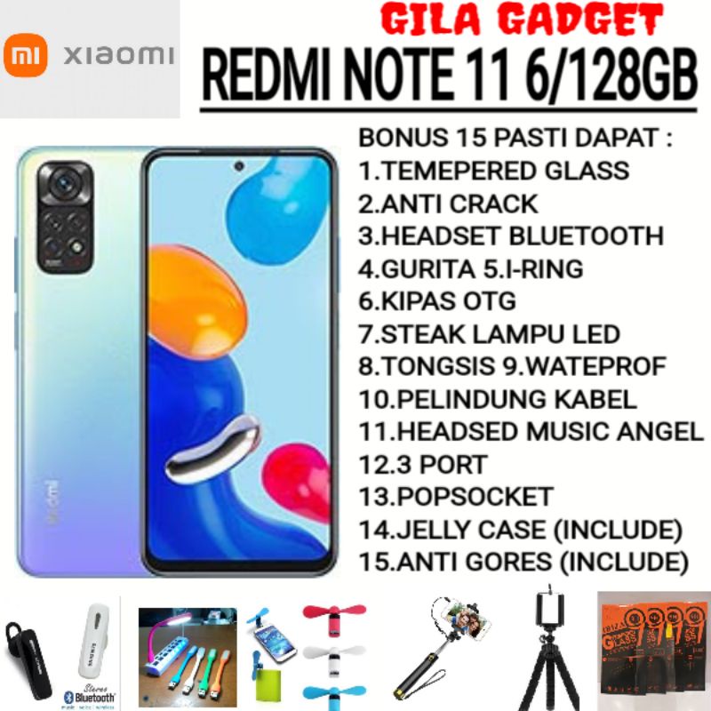 XIAOMI REDMI NOTE 11 RAM 6/128 GB (NFC) GARANSI RESMI