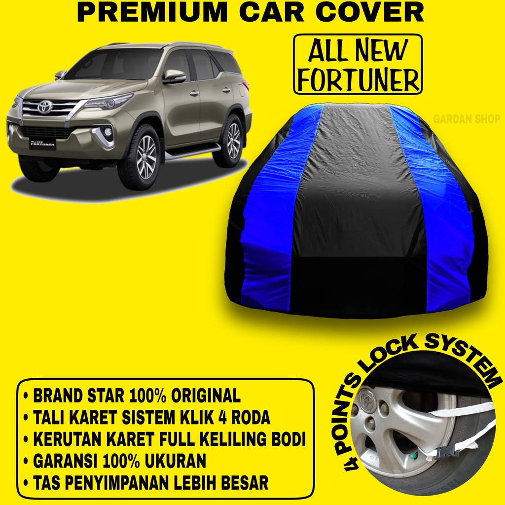 Body Cover ALL NEW FORTUNER Sarung Strip BIRU Penutup Pelindung Selimut Bodi Mobil All New Fortuner PREMIUM Blue