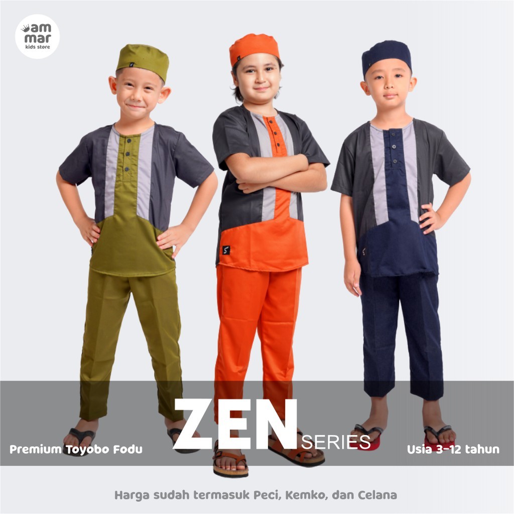 AMMARKIDS BAJU KOKO ANAK SETELAN 3-12 TAHUN ATTAQI SERIES |OMAR SERIES | ZEN SERIES LITTLE KAHF