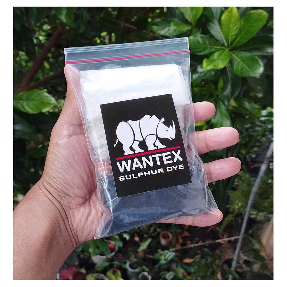 Wantex pewarna pakaian Hitam pekat Wantex hitam cap badak berat total 100 grm