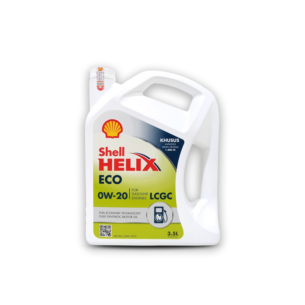 Oli Shell Helix Eco 0w - 20 CAR LCGC API SN/ GF-5 galon 3,5 liter