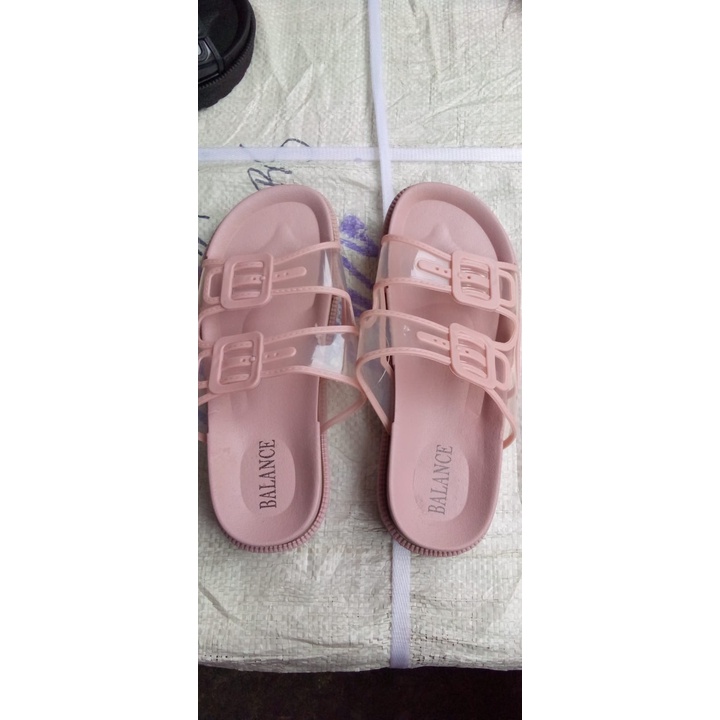 sandal selop jelly balace 1604-48 SIZE 37-40 Sandal wanita ban dua transparan terbaru