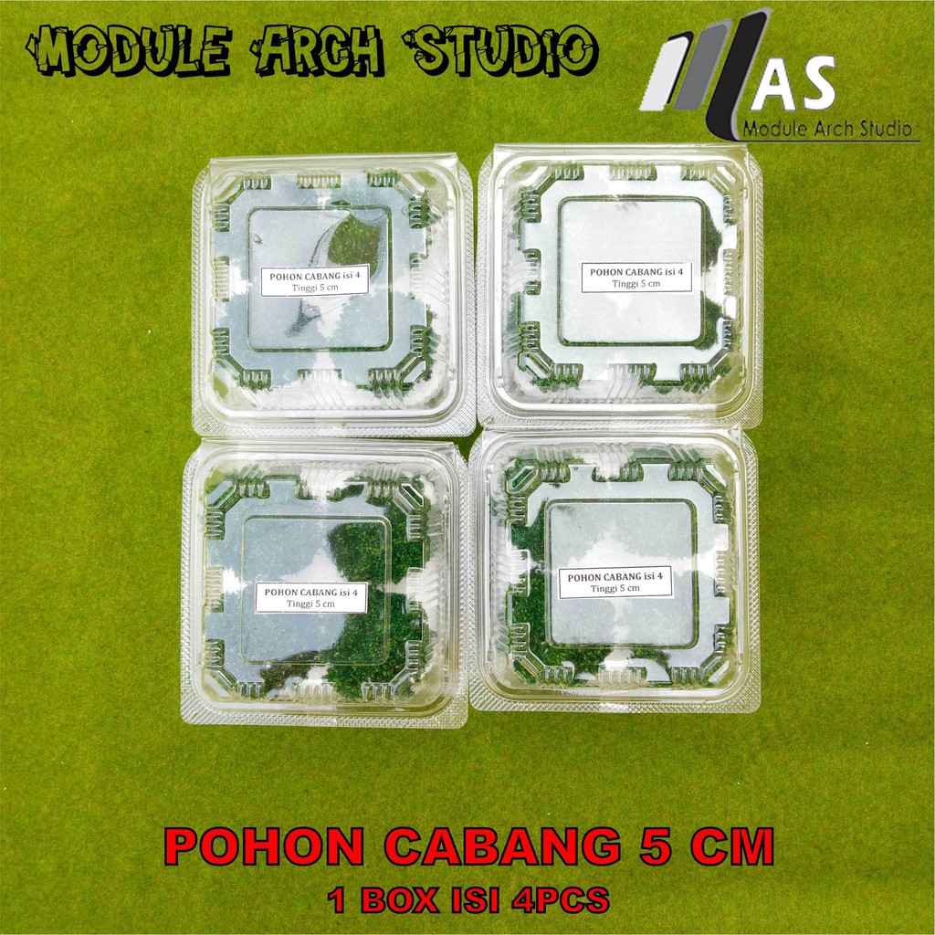 Maket Pohon Cabang Tinggi 5cm isi 4pcs