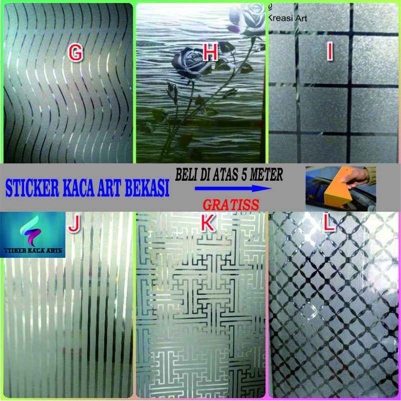 STIKER KACA JENDELA / STICKER KACA JENDELA MURAH / STIKER KACA MOTIF L120 GLITTER