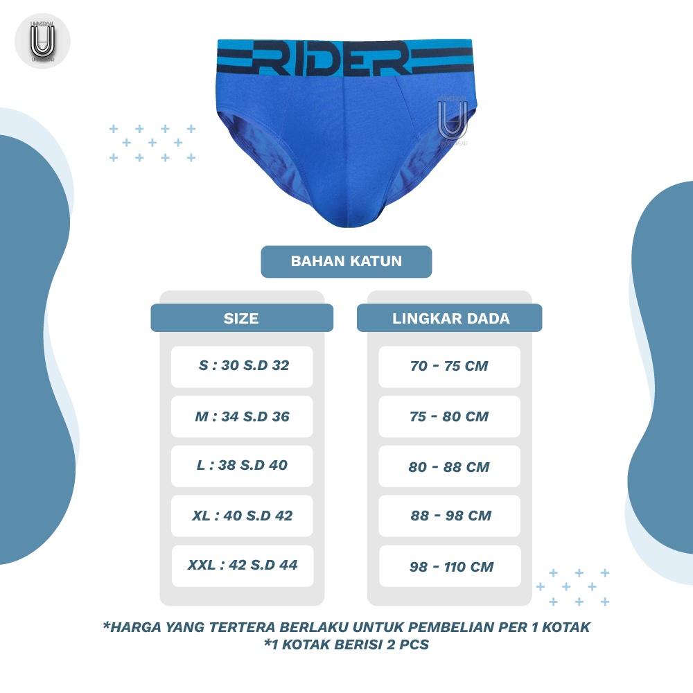 Sempak Laki Laki Dewasa Celana Dalam Pria CD Rider R 762 B Premium Terlaris By Universal Underwear