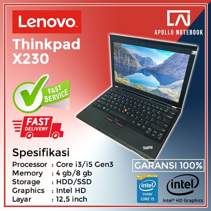 Lenovo Thinkpad X230 i5 SSD/HDD - Second Murah &amp; Bergaransi