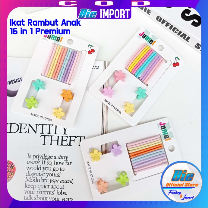 Ikat Rambut Anak Set Jepit 16 in 1 Premium Impor Best Seller