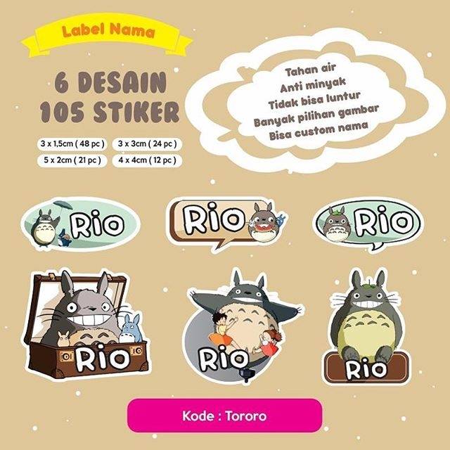 

Stiker Nama / Stiker Baju 3