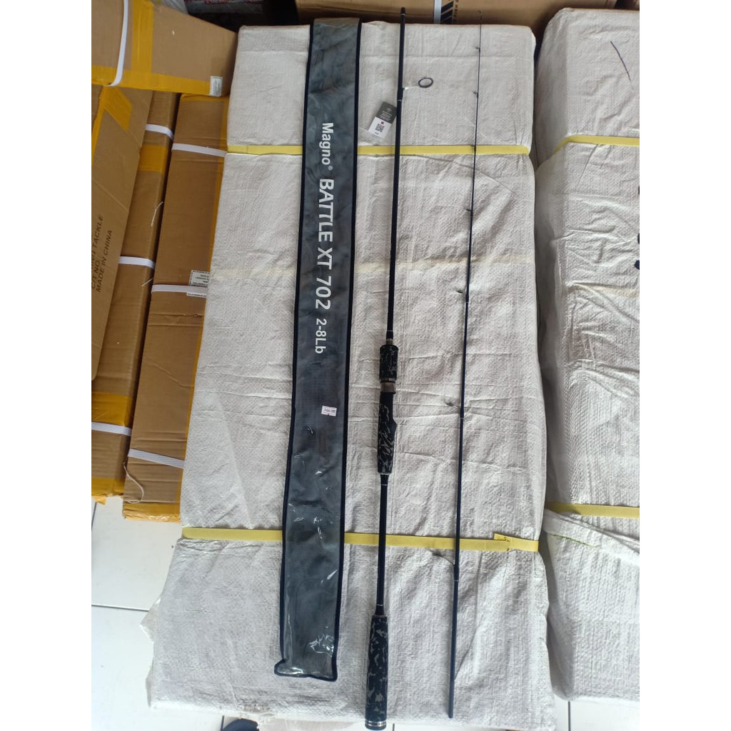 Joran UL Ultralight Magno Battle XT 702 2-8lb Carbon Hollow Fuji Terbaik Murah