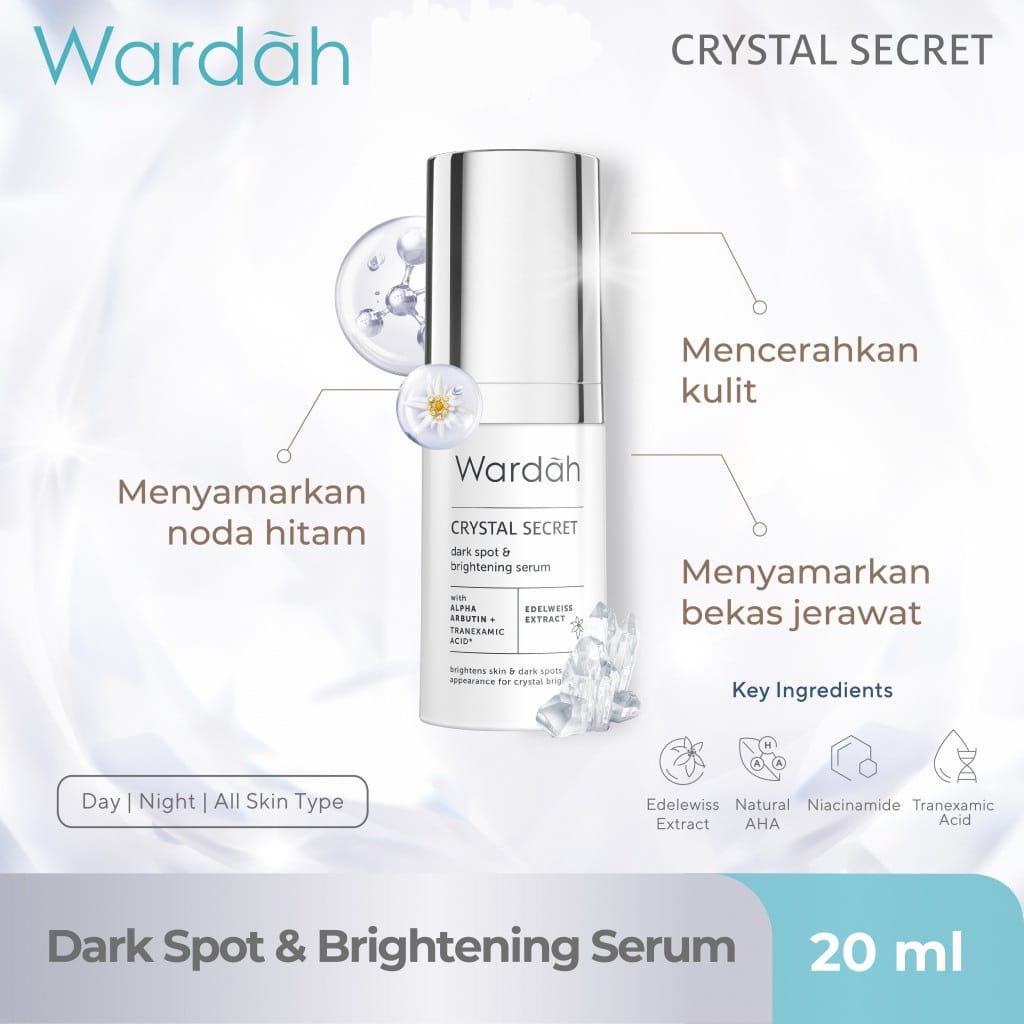 WARDAH Crystal Secret Dark Spot &amp; Brightening Serum 20ml ( White Secret Brightening Essence )