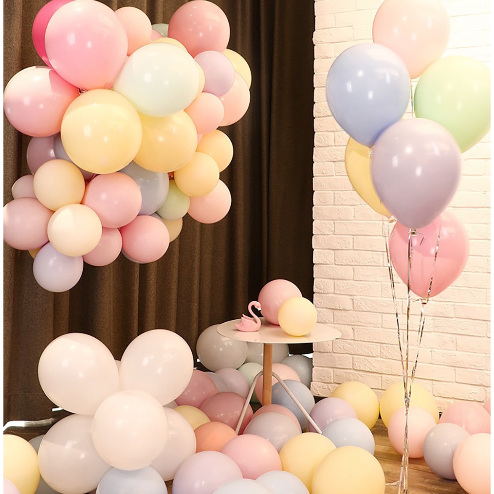 Balon Bahan Latex Bentuk Macaron Pastel Tebal Ukuran 10 Inch