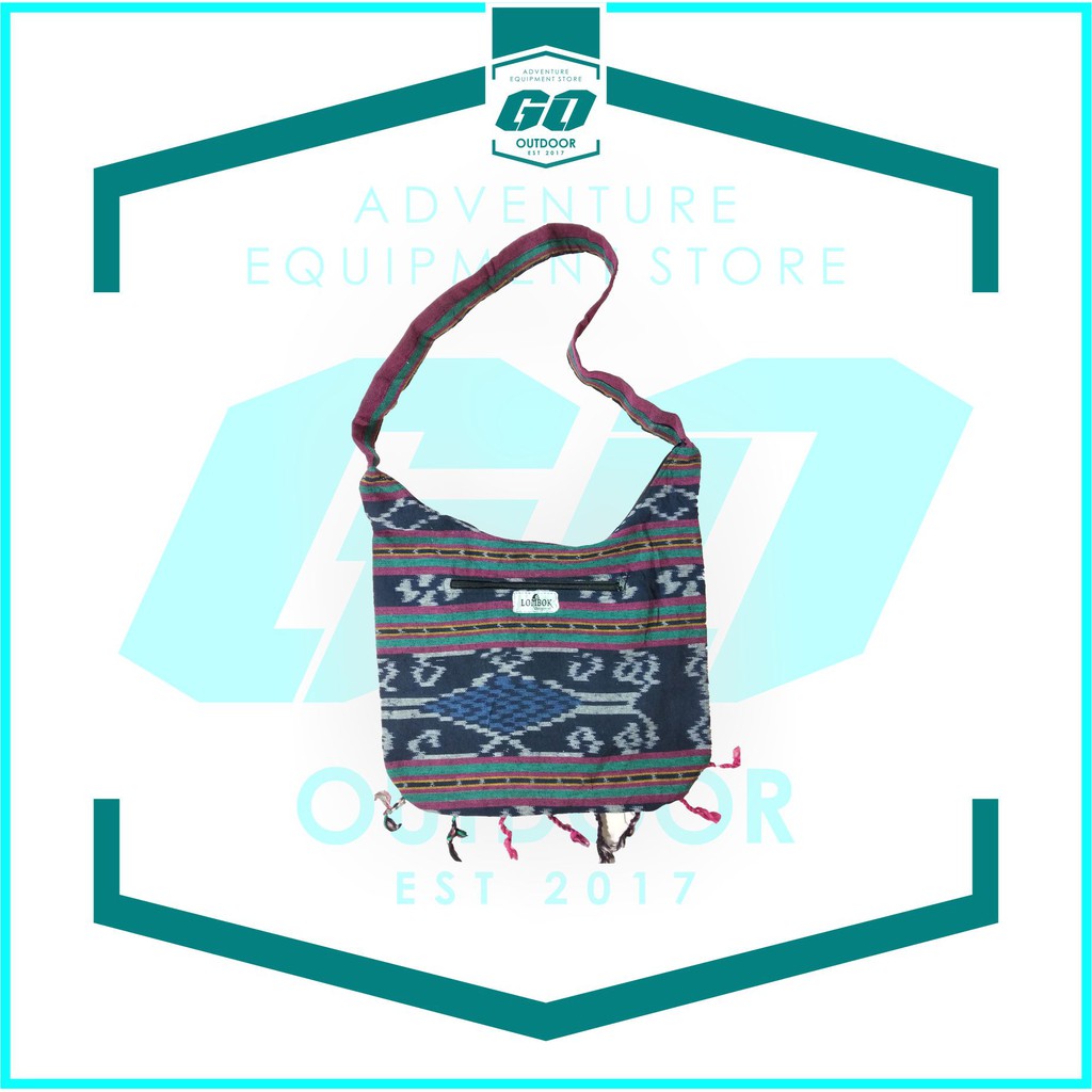 Tas Etnik Pinggang Tenun Rajut Asli Lombok -  Tas Selempang Khas Lombok NTB