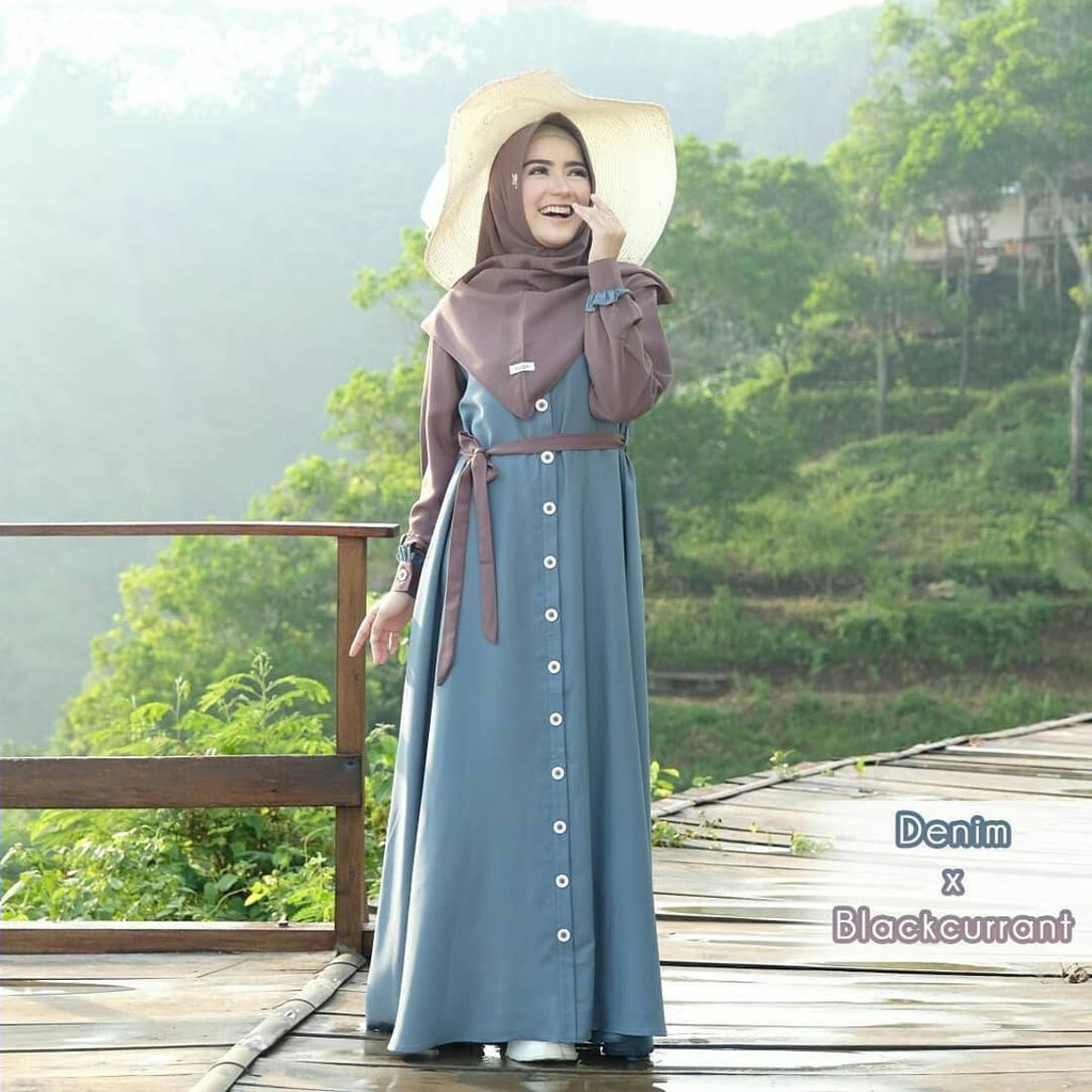 FMOS Mecca Gamis Syari Size S M L XL Fashion Muslim Gamis Terbaru 2021
