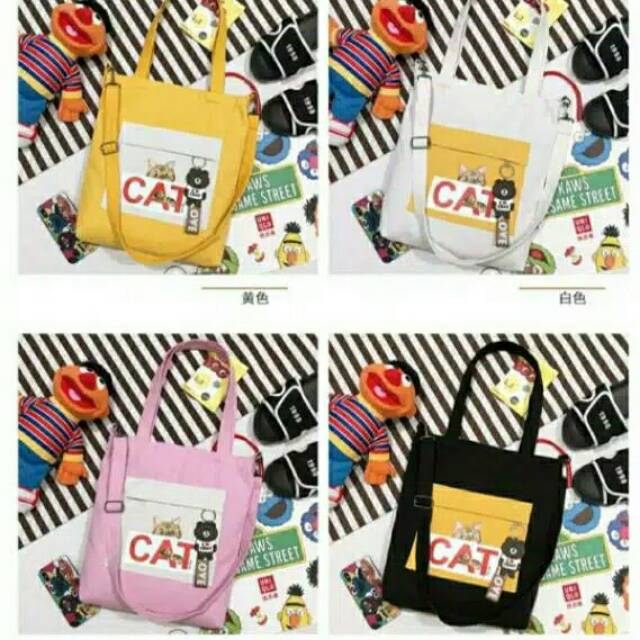 Tote bag 3in1 style gaya korea msakini/seri CAT 02