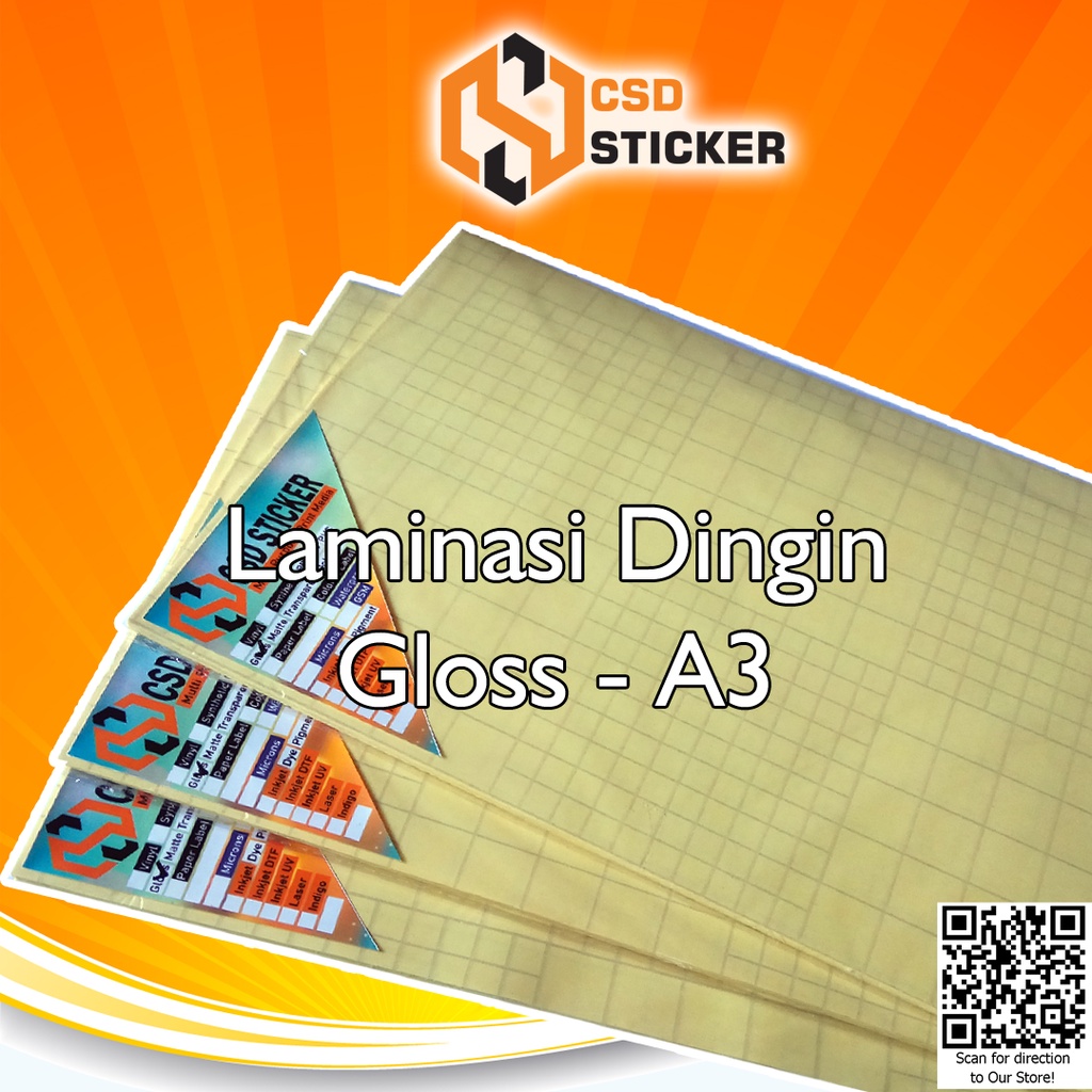 Laminasi Dingin A3+ Gloss -  Doff / Matte  Plastik Lapisan Pelindung Hasil Print agar Tahan Gores - Repack 10