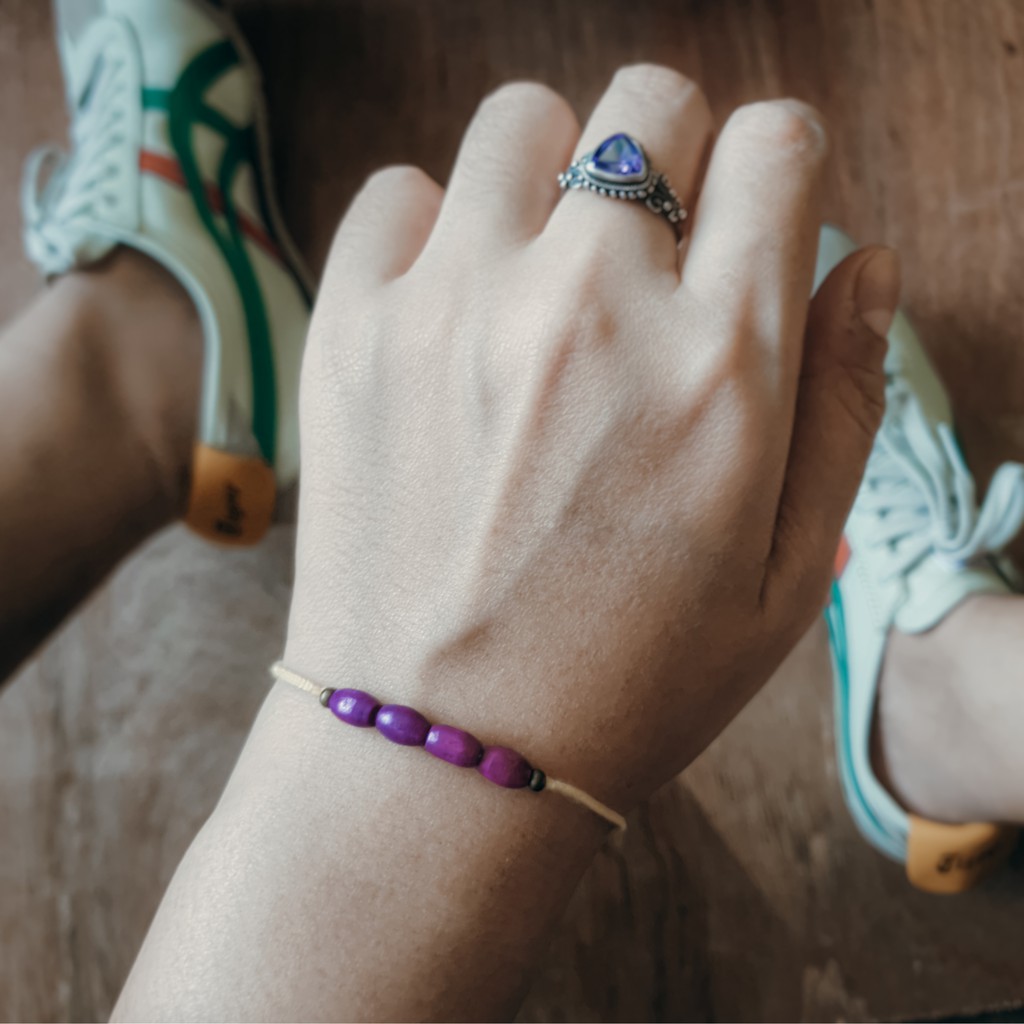 

Semoet Ketjil Gelang Bohemian Wooden Purple