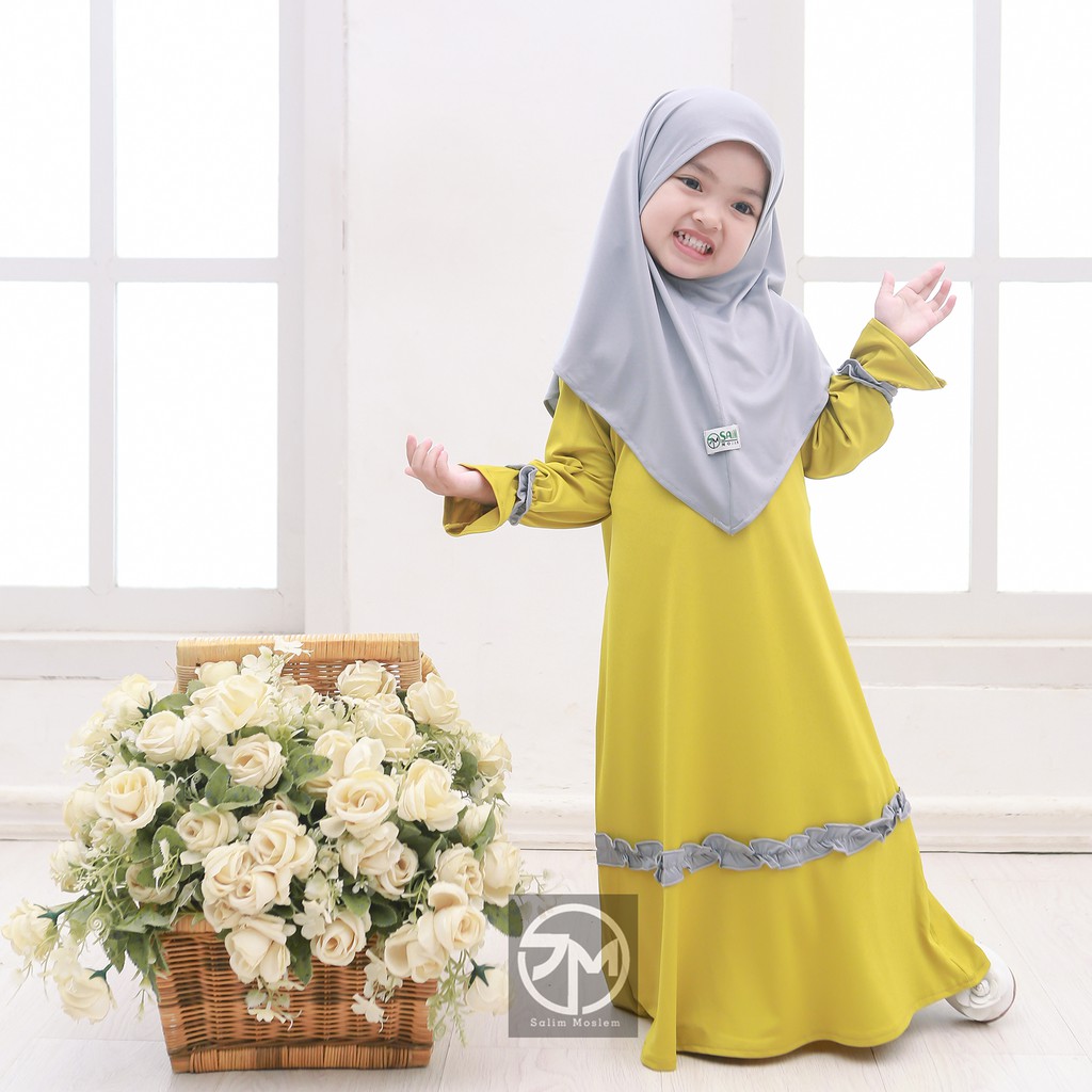 Salim moslem -Gamis anak perempuan / Baju muslim anak perempuan usia 1-8 tahun &quot;Model5&quot;