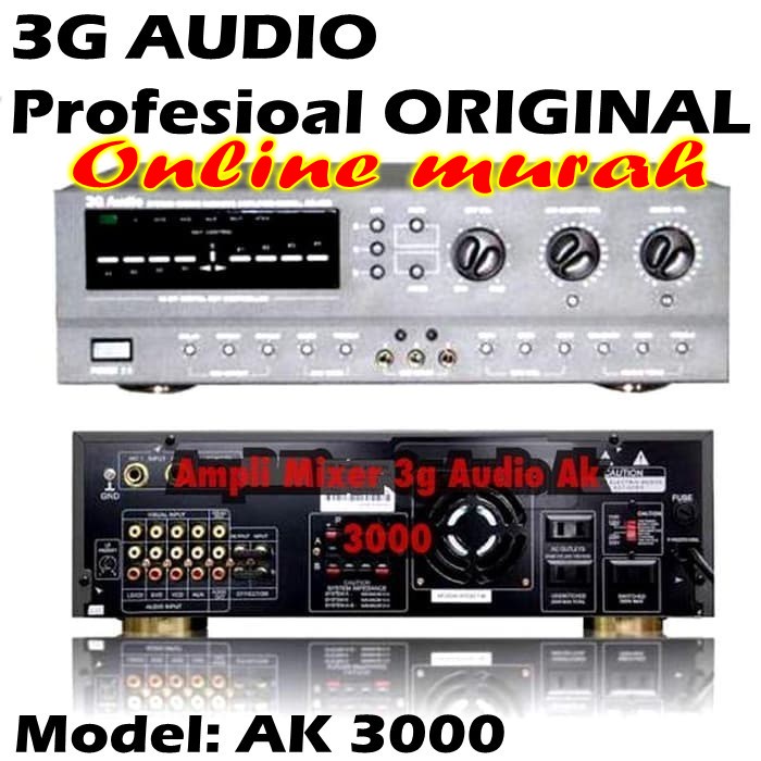 Amplifier 3G Audio Ak3000 Stereo Mixing Amplifier 3g Audio Ak 3000