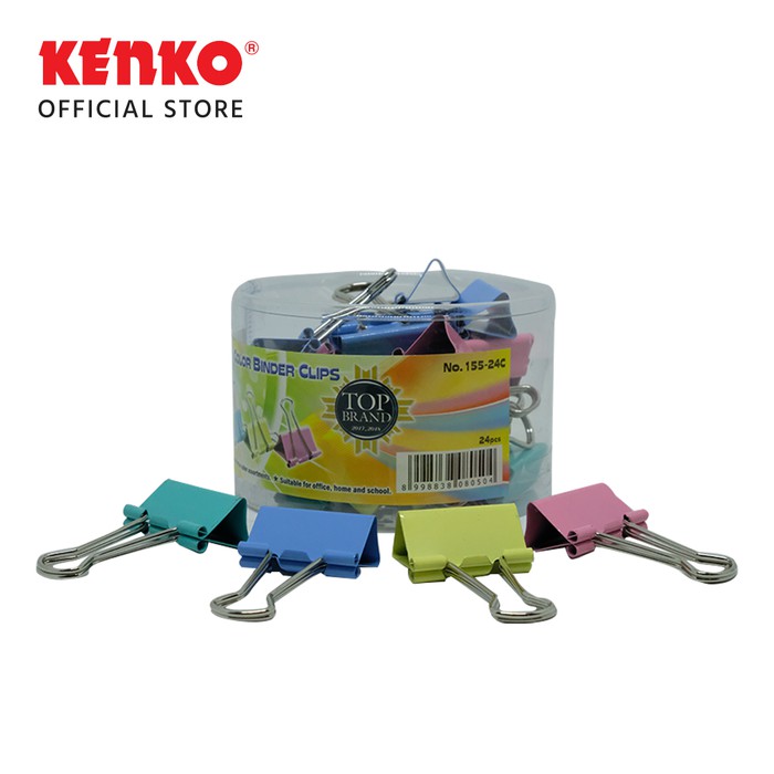 

KENKO BINDER CLIP COLOR NO.155-24C - 1 DRUM