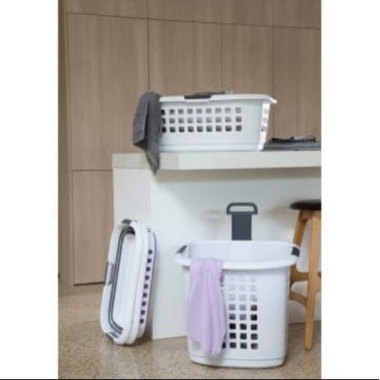 Keranjang Laundry Roda, Tempat Pakaian Kotor/Laundry Bag Minimalis